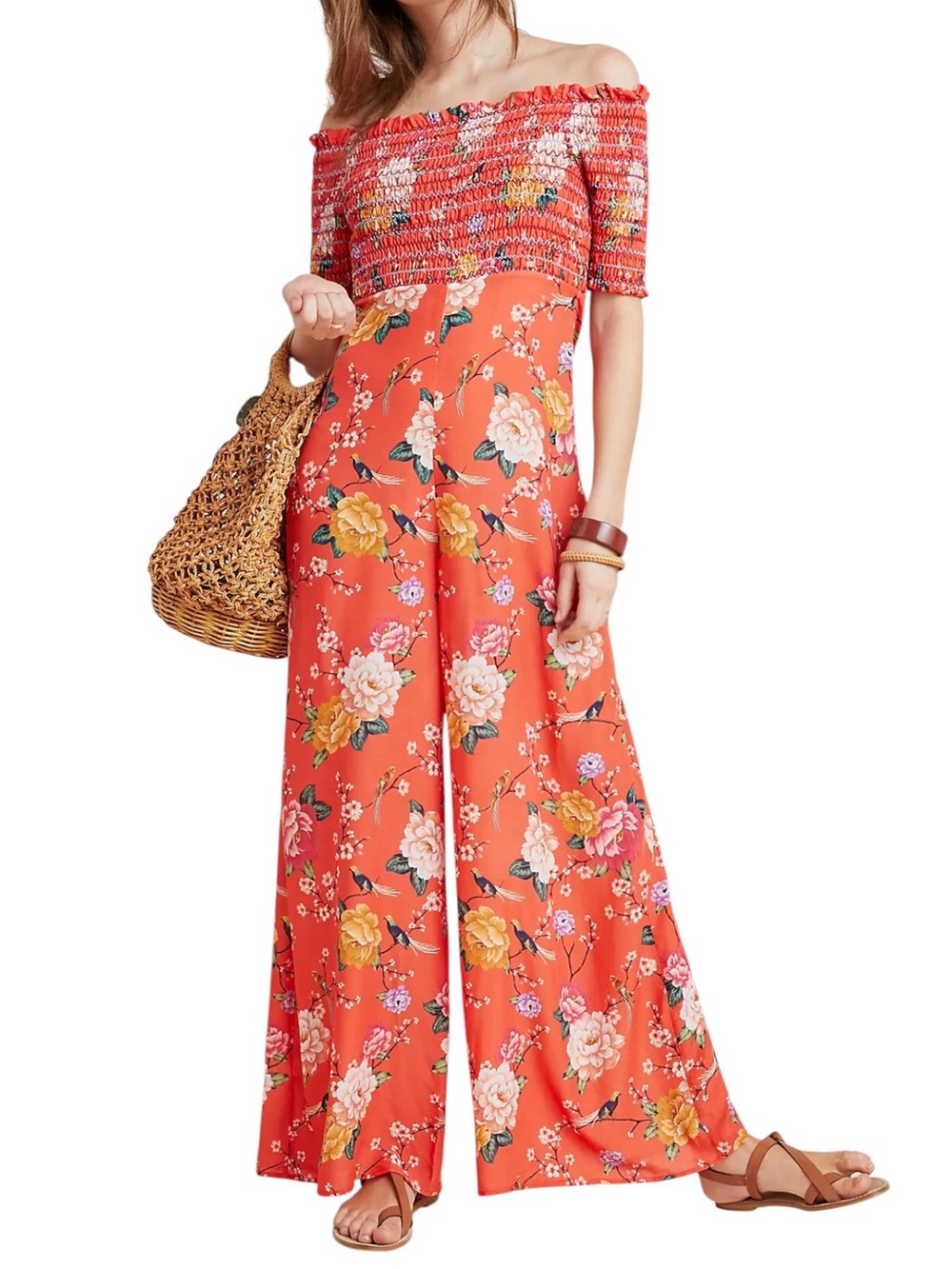 Farm Rio Paraiso Off-The-Shoulder Jumpsuit